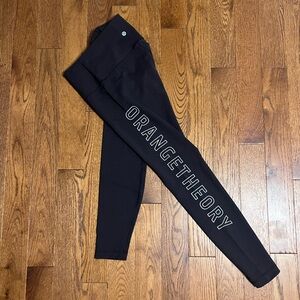 Lululemon Orange Theory Leggings Black Sz 8